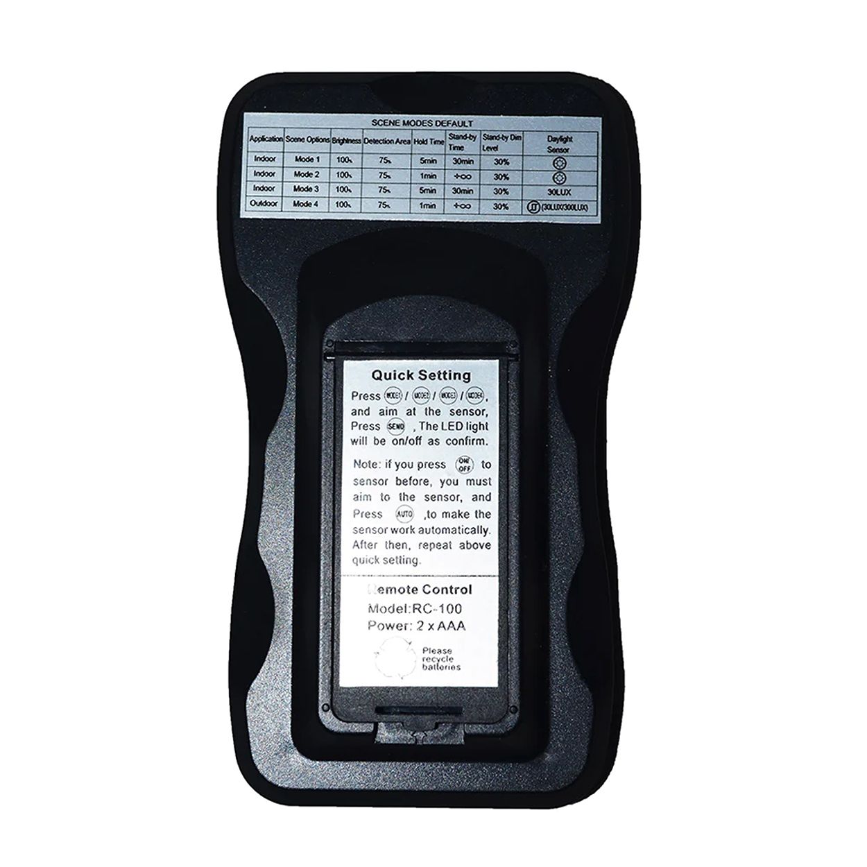 Infrared Remote for Microwave Sensor (T381) with 40 Buttons