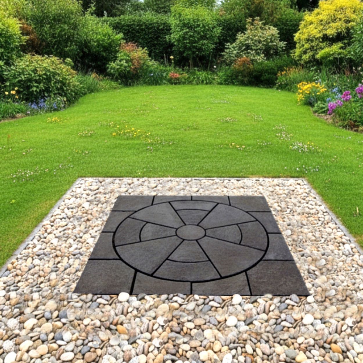 Chapterstone Rectory Circle Slate Paving Pack 1.8m x 1.8m 