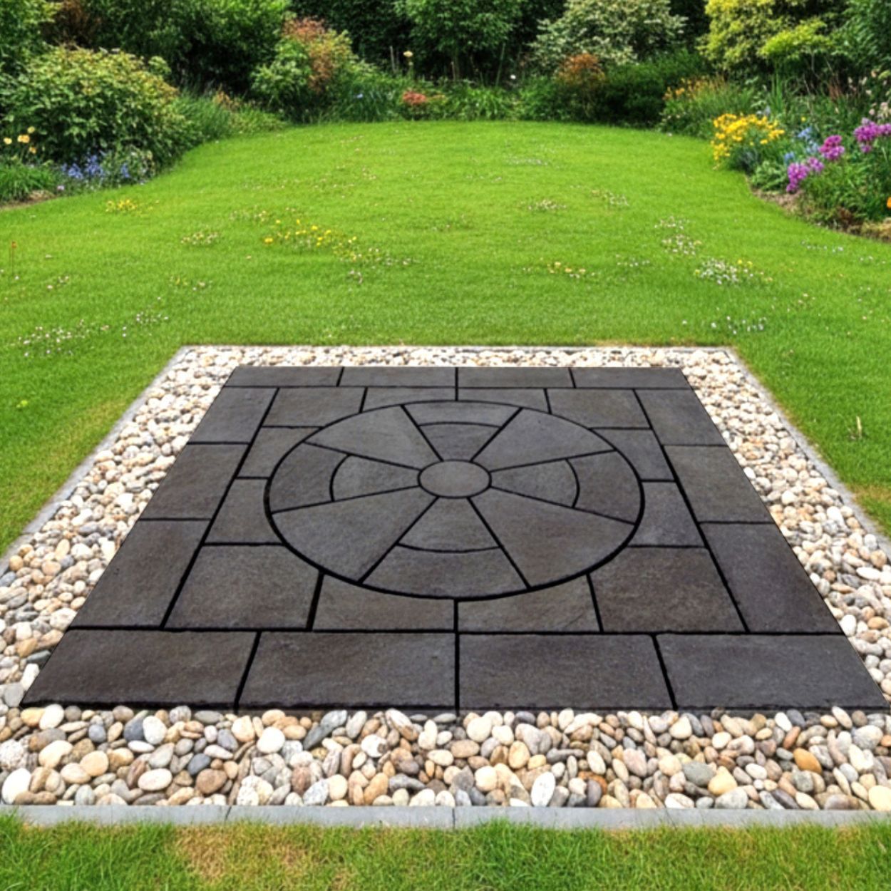 Chapterstone Rectory Circle Slate Paving Pack 2.4x 2.4m