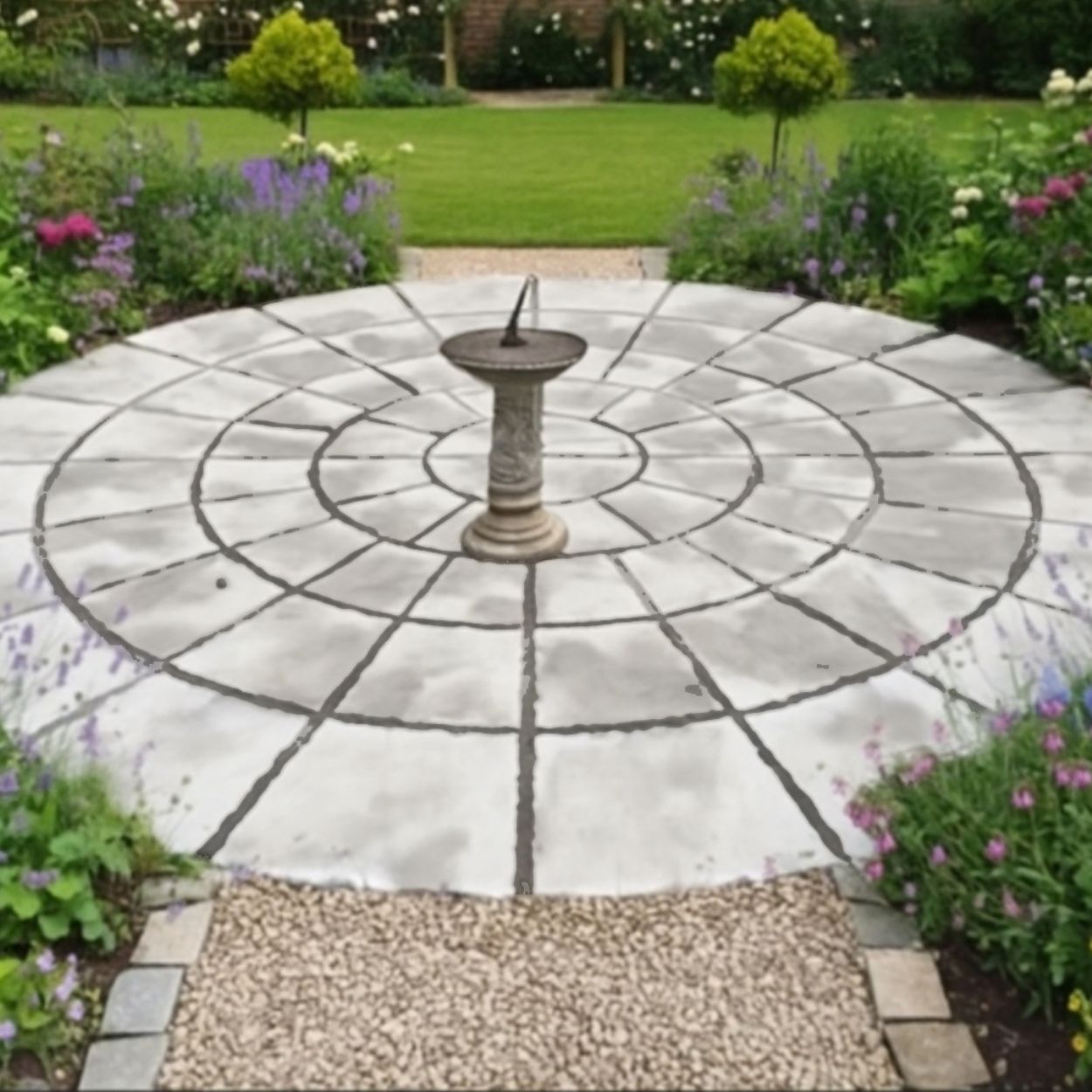 Chapterstone Cathedral Circle Diameter Weathered Moss Paving Pack 2.56m