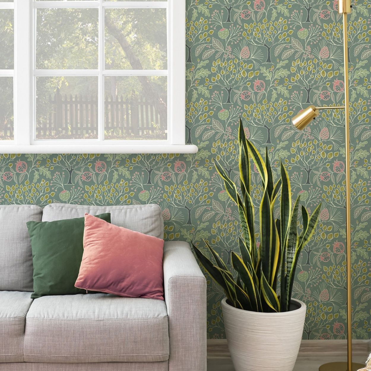 Groovy Garden Navy Peel & Stick Wallpaper