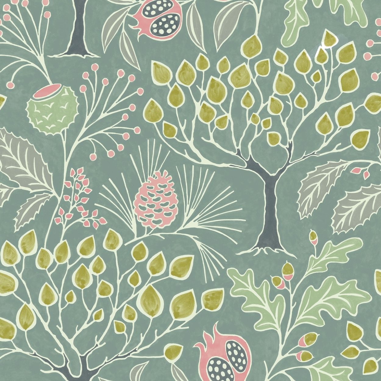 Groovy Garden Navy Peel & Stick Wallpaper