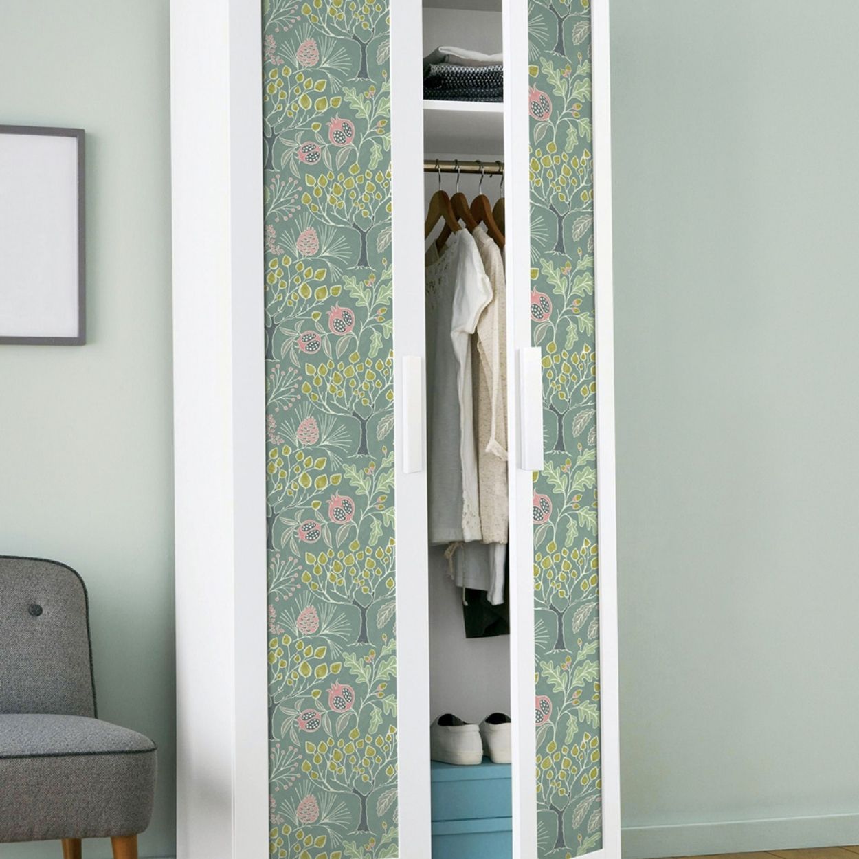 Groovy Garden Navy Peel & Stick Wallpaper