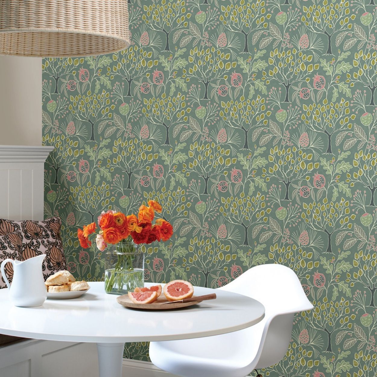 Groovy Garden Navy Peel & Stick Wallpaper