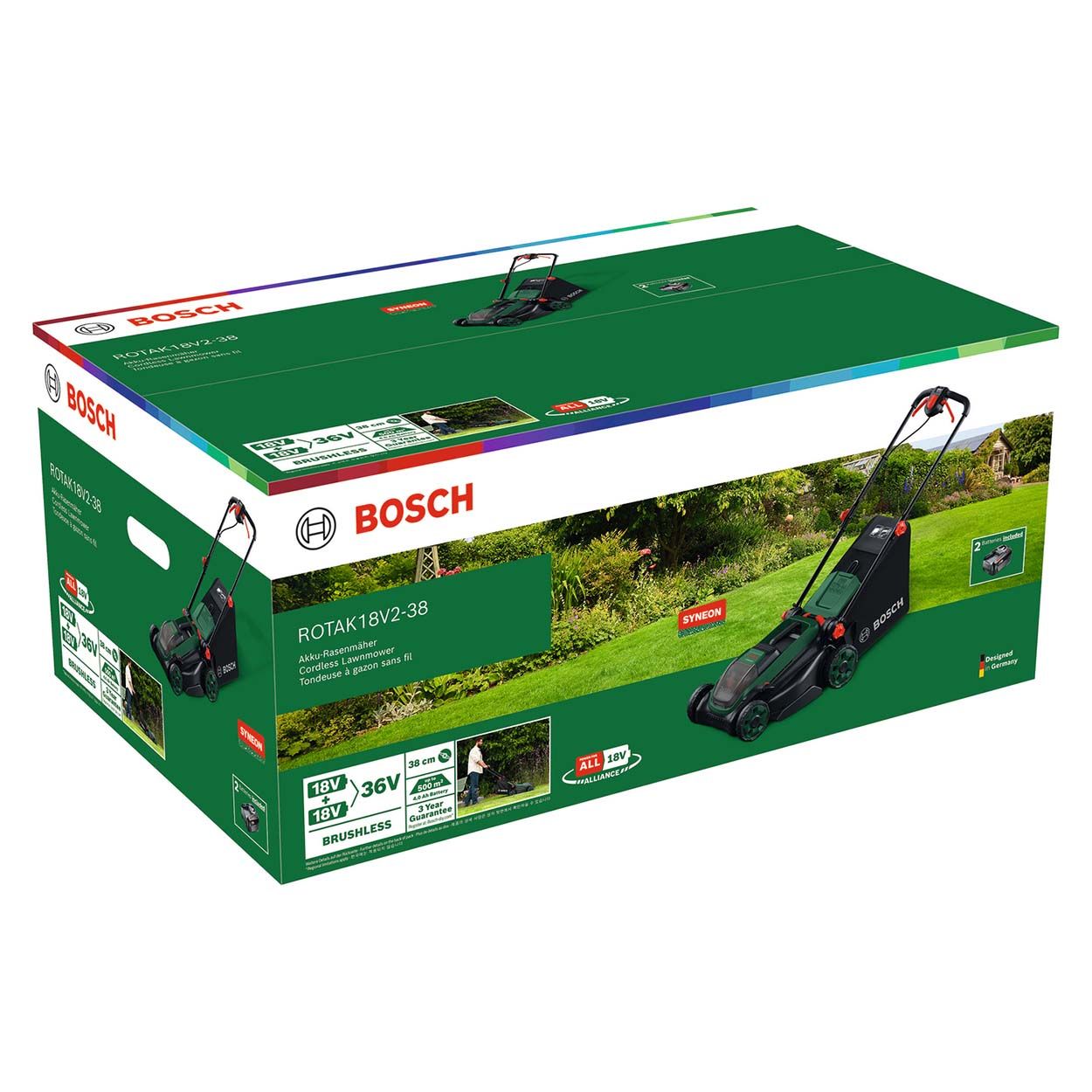 Bosch Rotak 18V2-38 Cordless Lawnmower