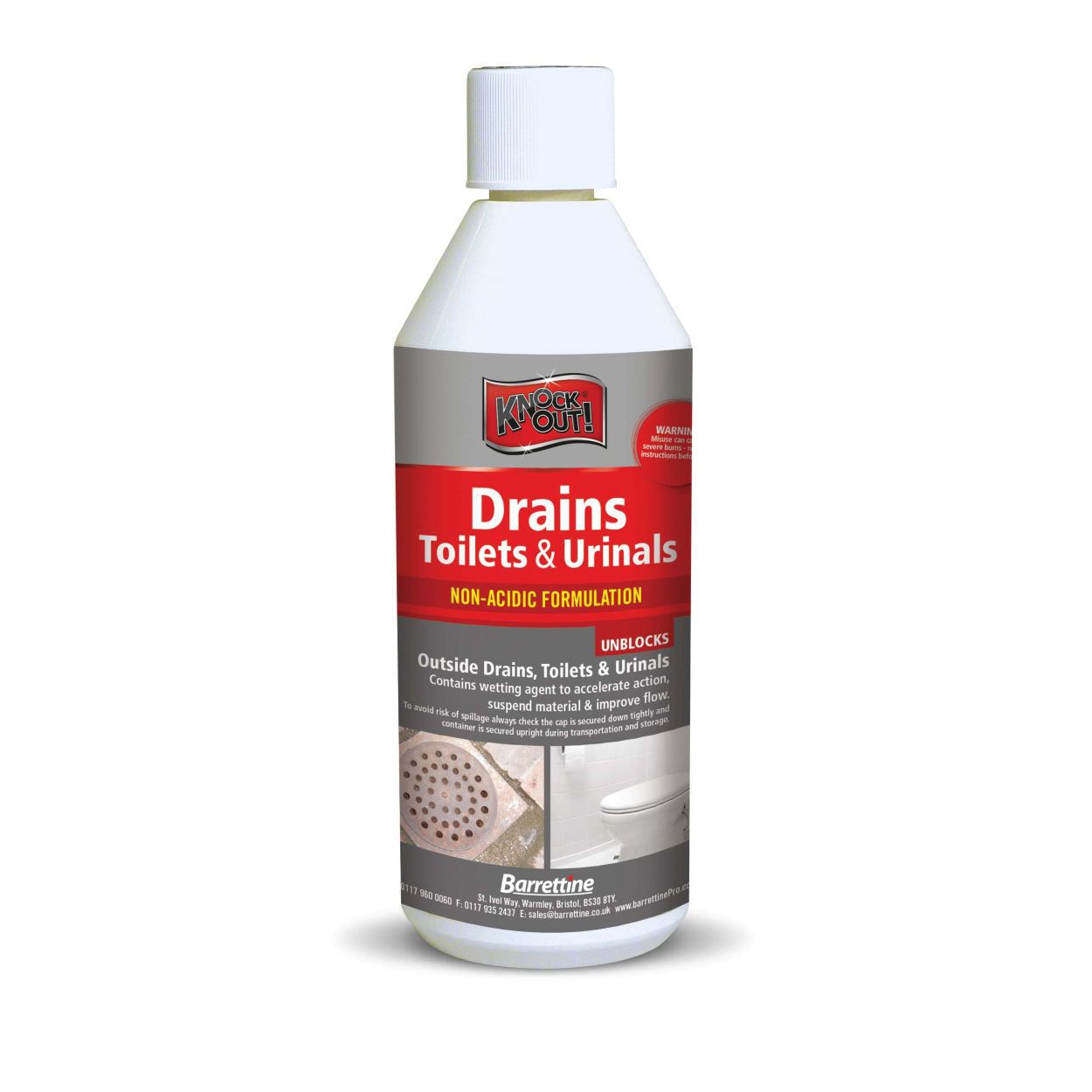 Barrettine Knock Out Drains Toilets & Urinals 500ml