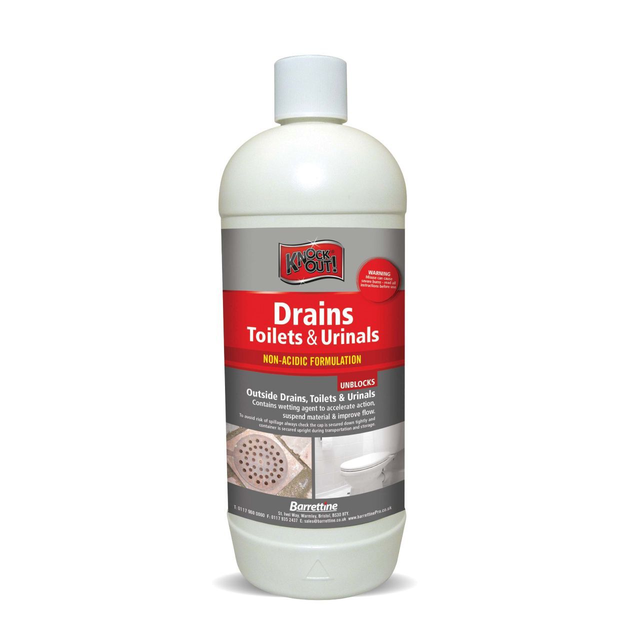 Barrettine Knock Out Drains Toilets & Urinals 1L