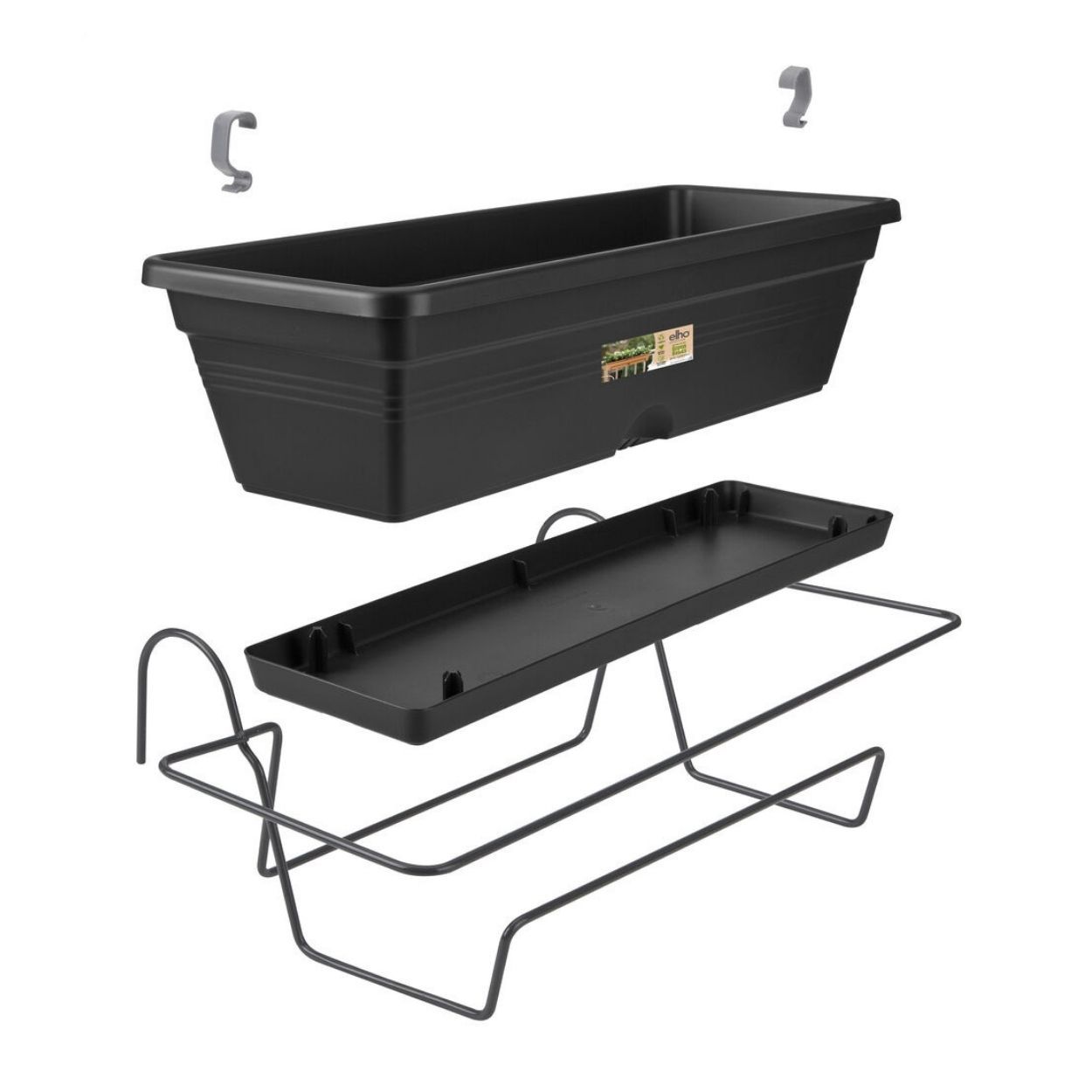 Green Basics Trough Allin 70cm Black