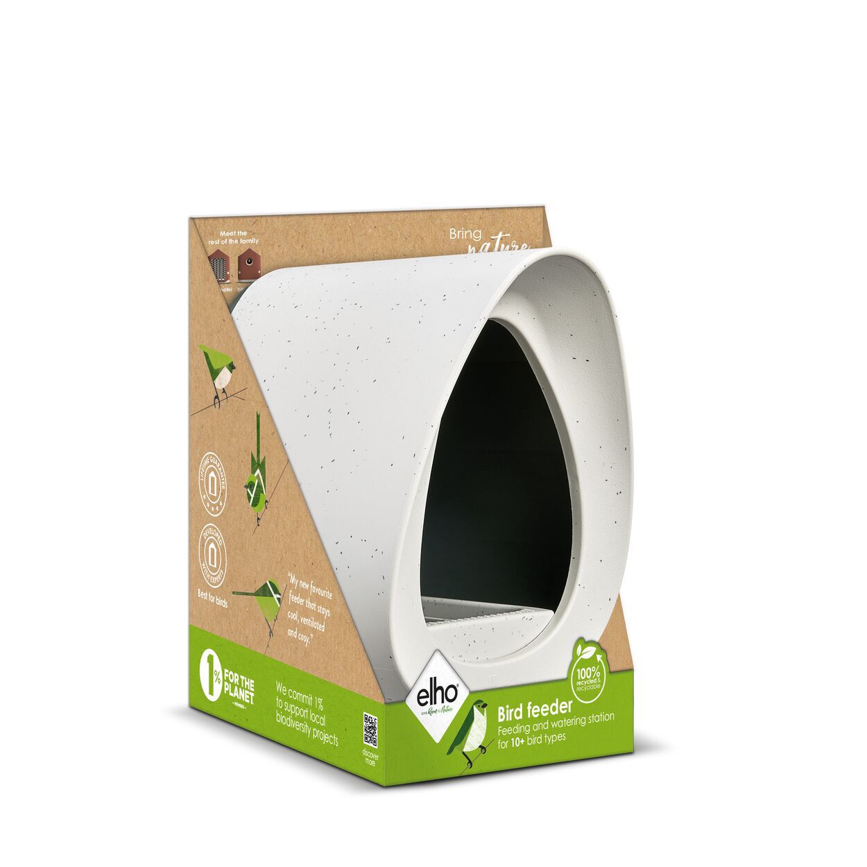 Essential Bird Feeder 18cm Grey