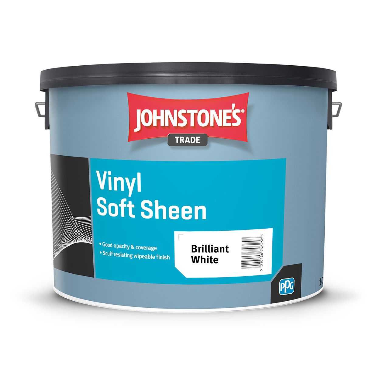 Johnstone's Trade - Vinyl Soft Sheen Paint - Brilliant White - 10L