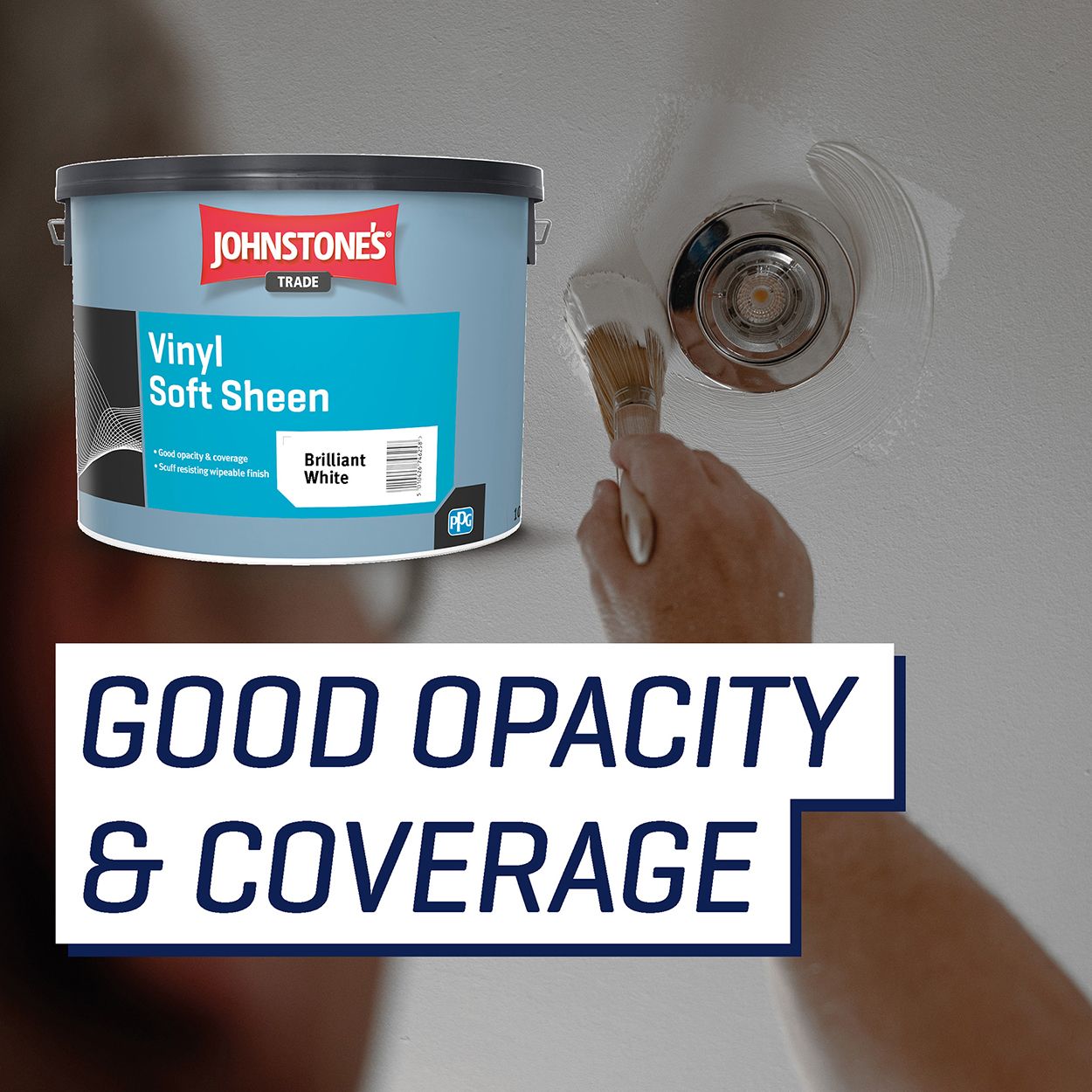 Johnstone's Trade - Vinyl Soft Sheen Paint - Brilliant White - 10L