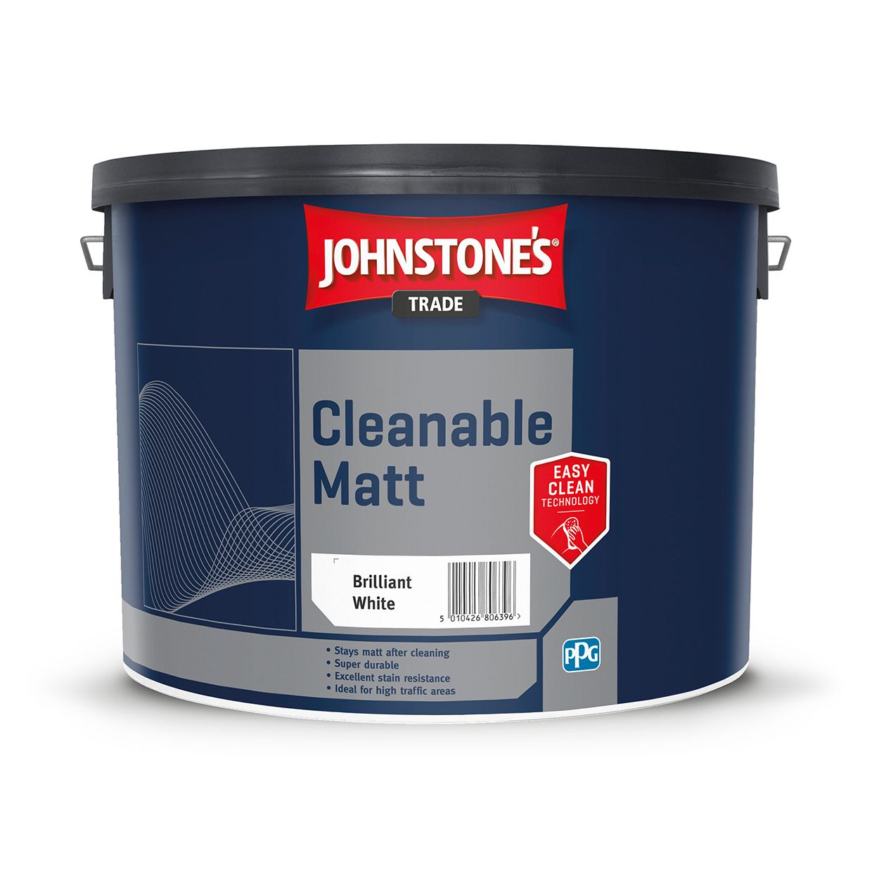 Johnstone's Trade - Cleanable Matt Paint - Brilliant White - 10L