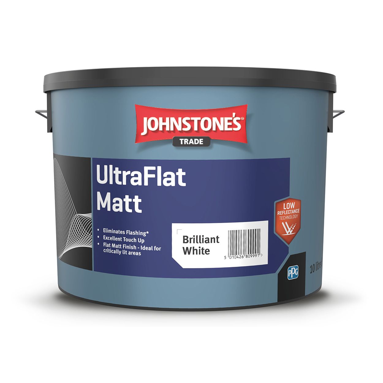 Johnstone's Trade - UltraFlat Matt Paint - Brilliant White - 10L