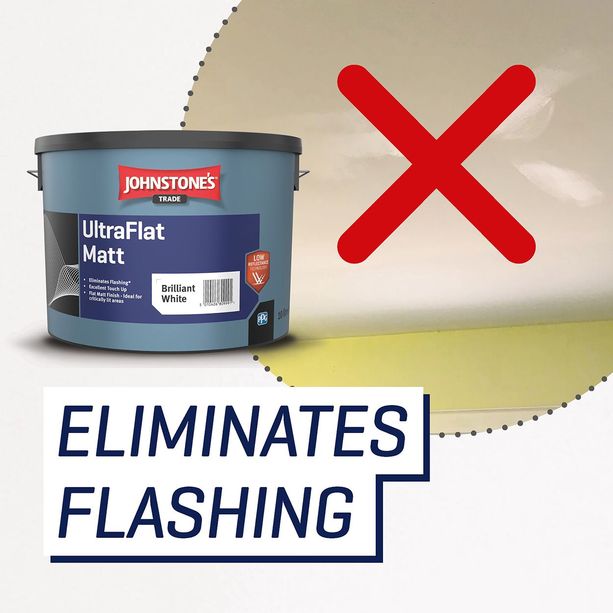 Johnstone's Trade - UltraFlat Matt Paint - Brilliant White - 10L