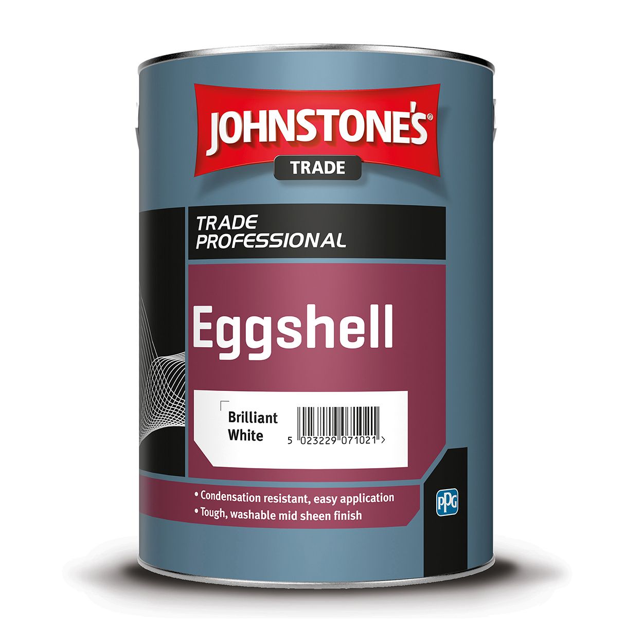 Johnstone's Trade - Wood & Metal Paint - Eggshell - Brilliant White - 5L