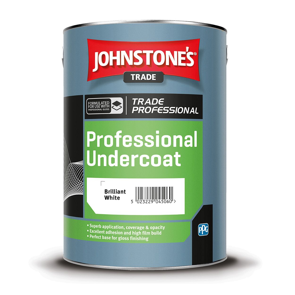Johnstone's Trade - Wood & Metal Paint - Professional Undercoat - Brilliant White - 5L
