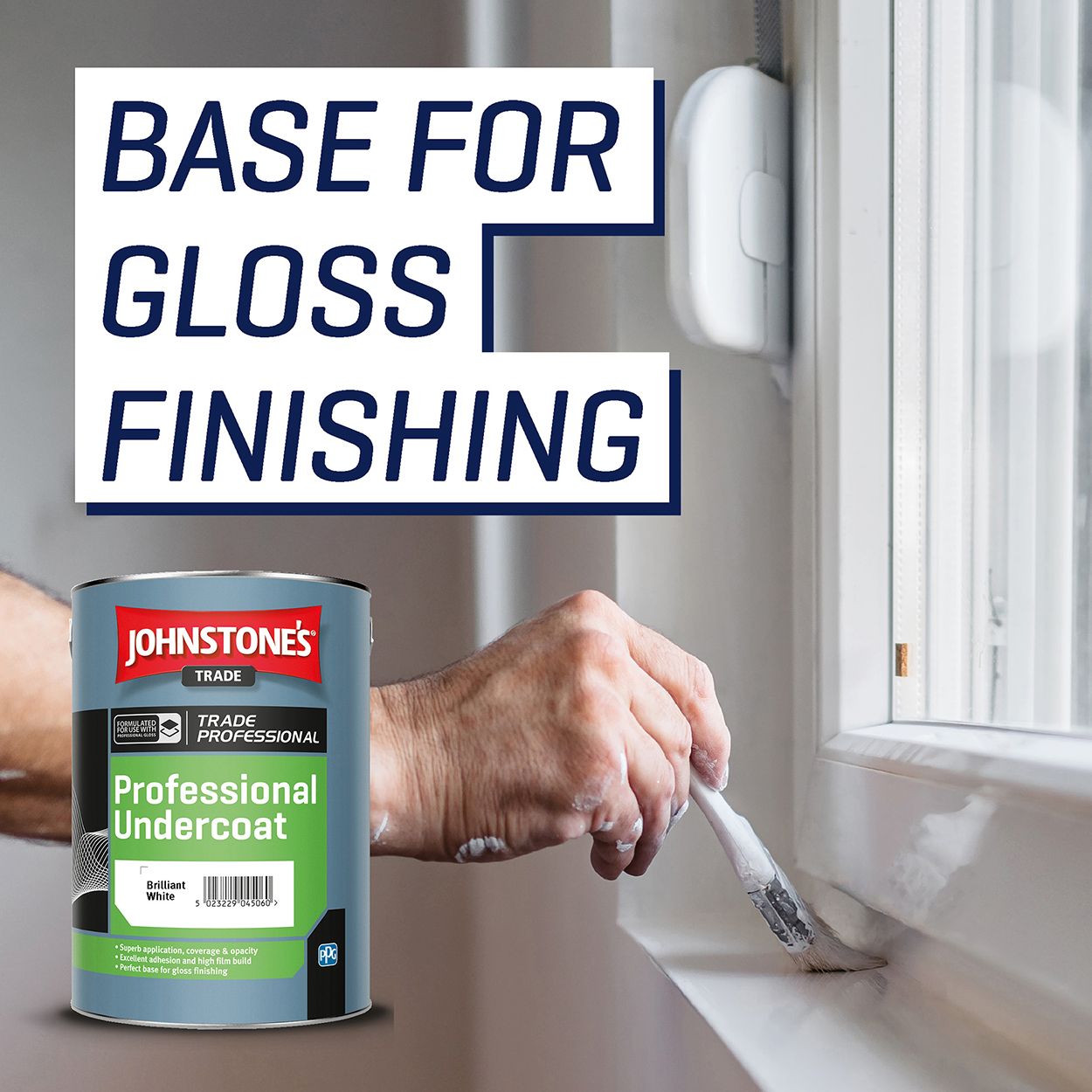 Johnstone's Trade - Wood & Metal Paint - Professional Undercoat - Brilliant White - 5L