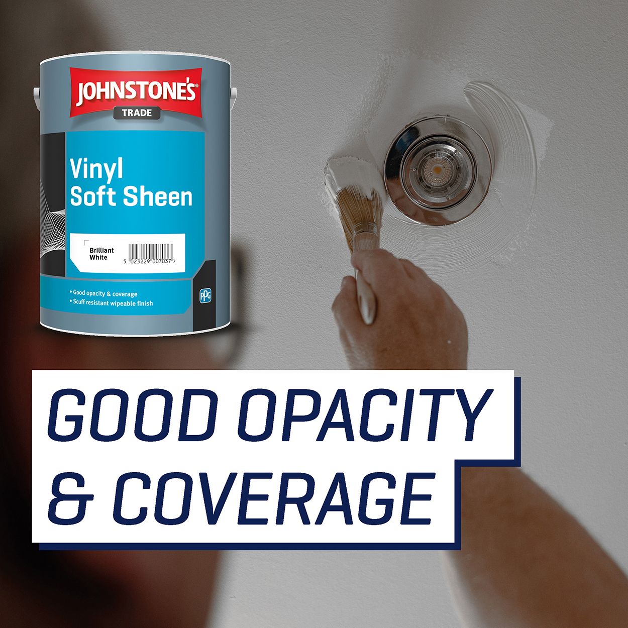 Johnstone's Trade - Vinyl Soft Sheen Paint - Brilliant White - 5L