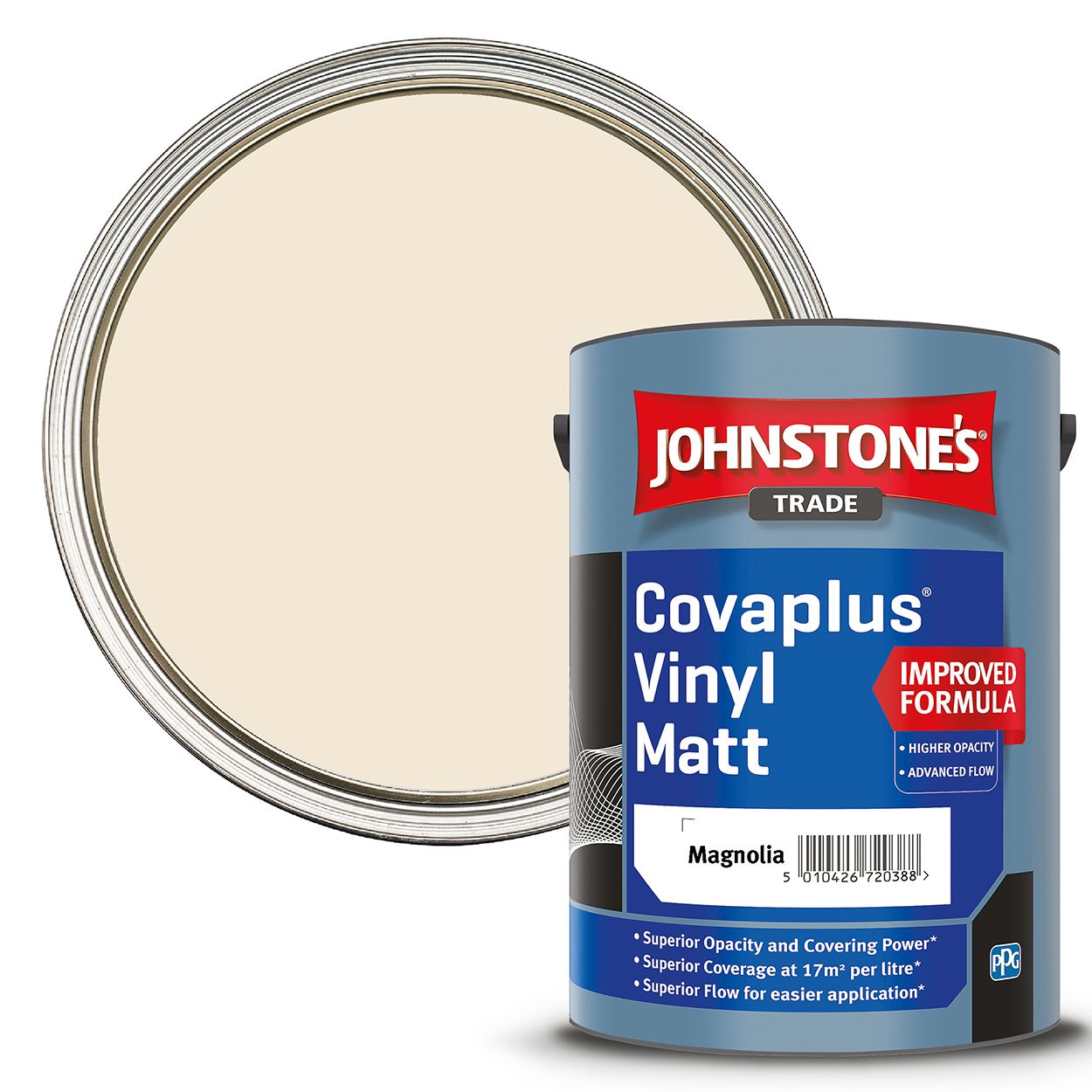 Johnstone's Trade - Covaplus Vinyl Matt Paint - Magnolia - 5L