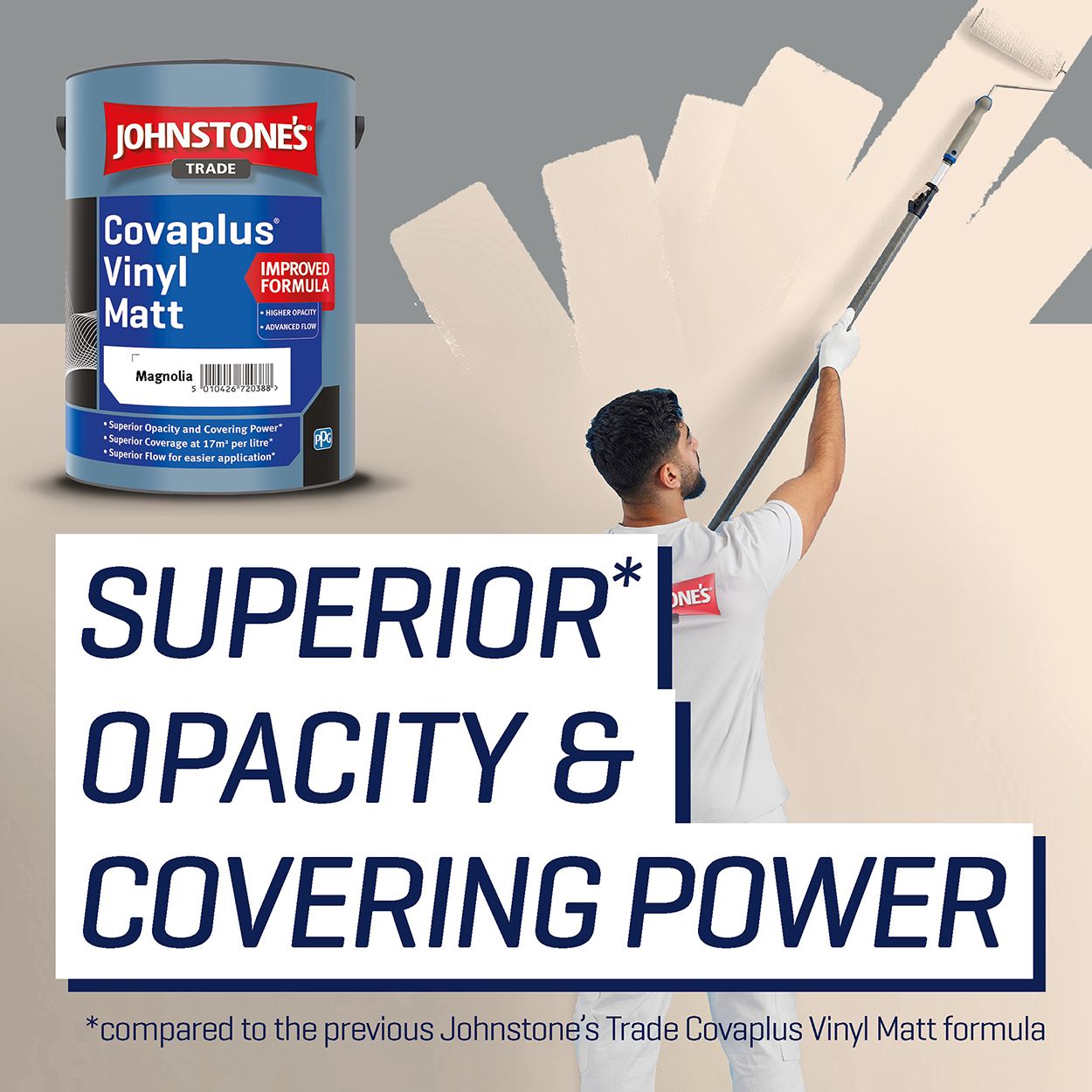 Johnstone's Trade - Covaplus Vinyl Matt Paint - Magnolia - 5L