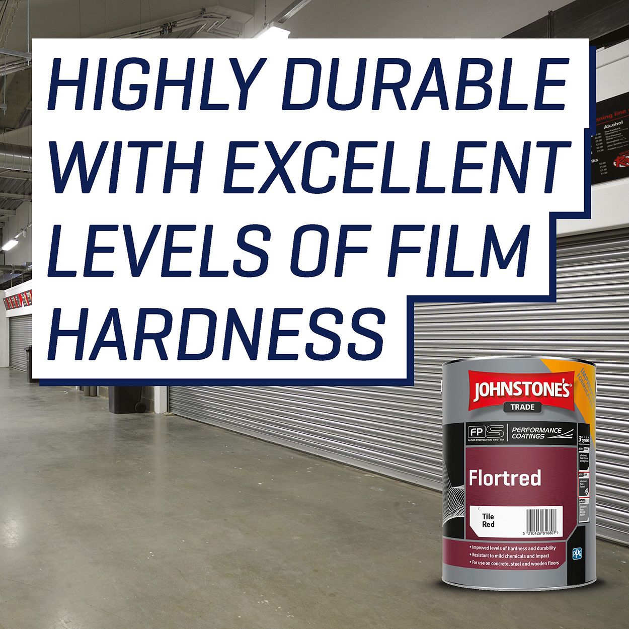 Johnstone's Trade - Flortred Floor Paint - Tile Red - 5L