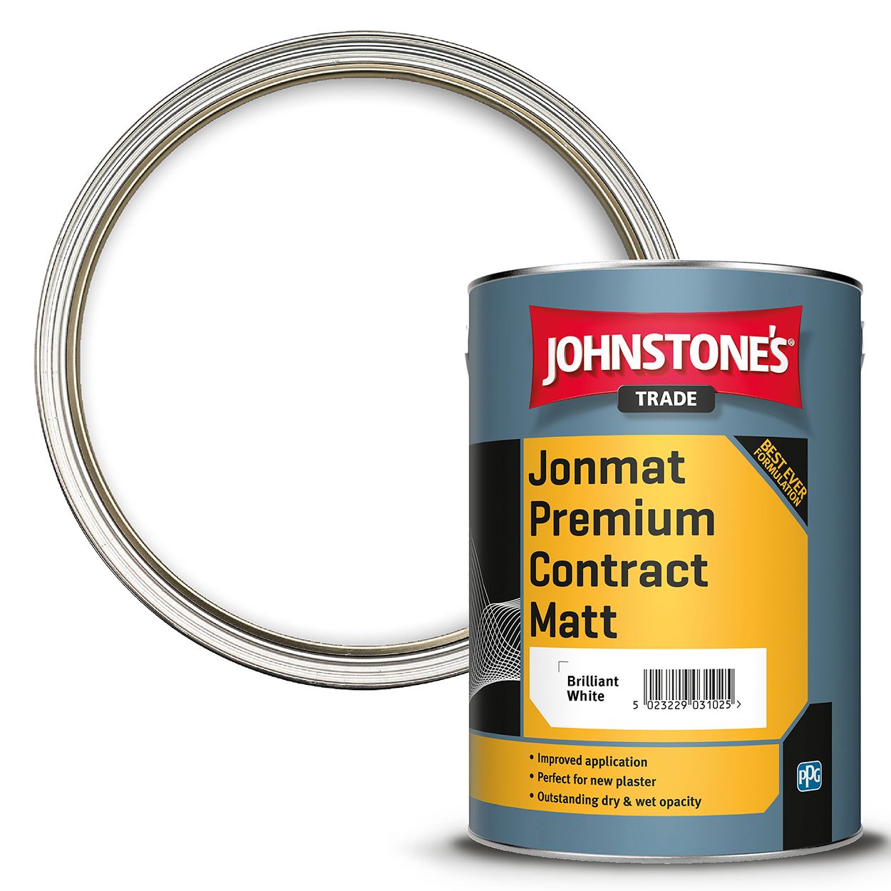 Johnstone's Trade - Jonmat Premium Contract Matt Paint - Brilliant White - 5L