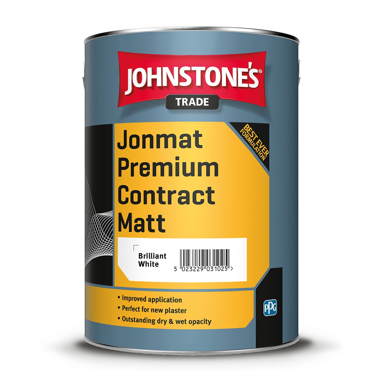 Johnstone's Trade - Jonmat Premium Contract Matt Paint - Brilliant White - 5L