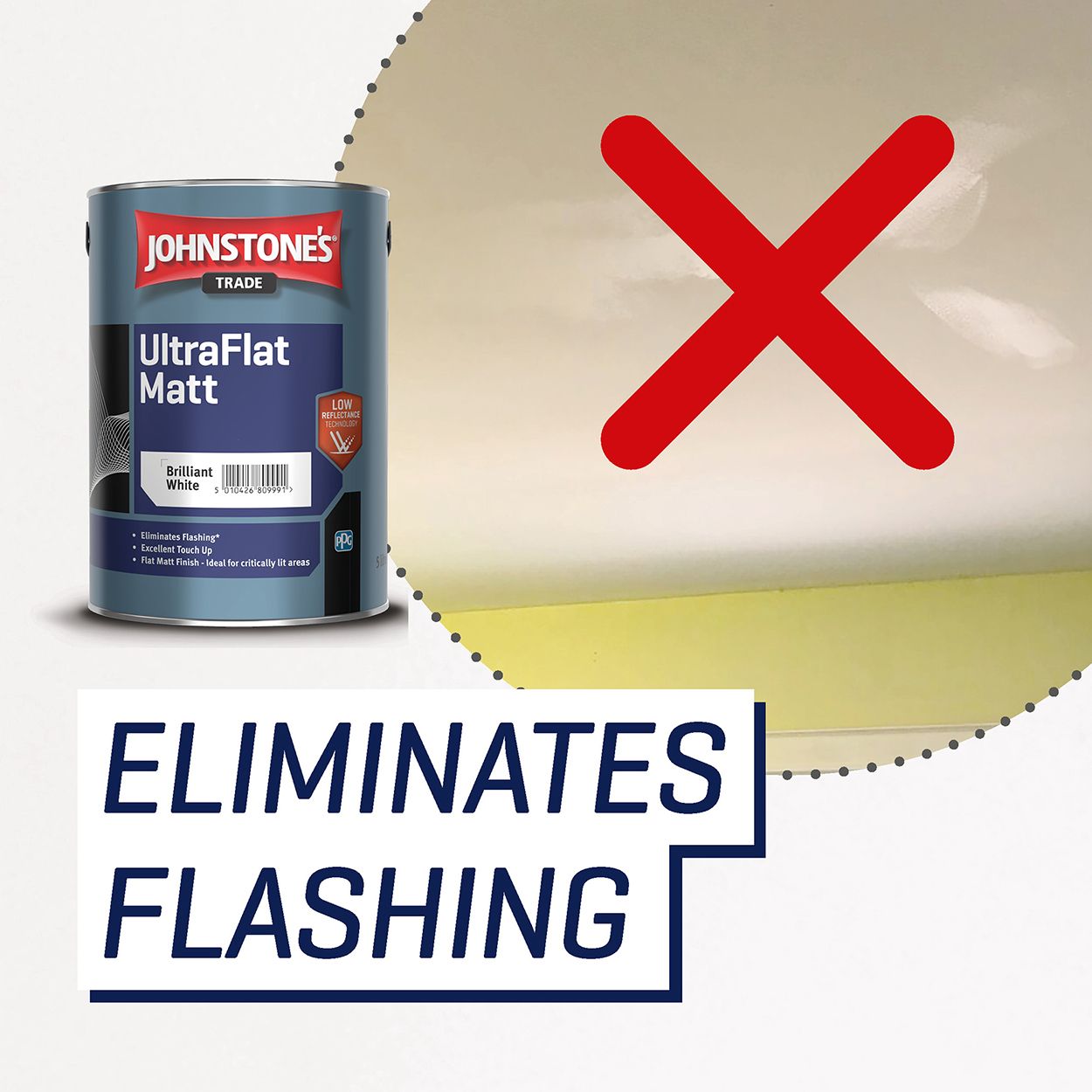 Johnstone's Trade - UltraFlat Matt Paint - Brilliant White - 5L