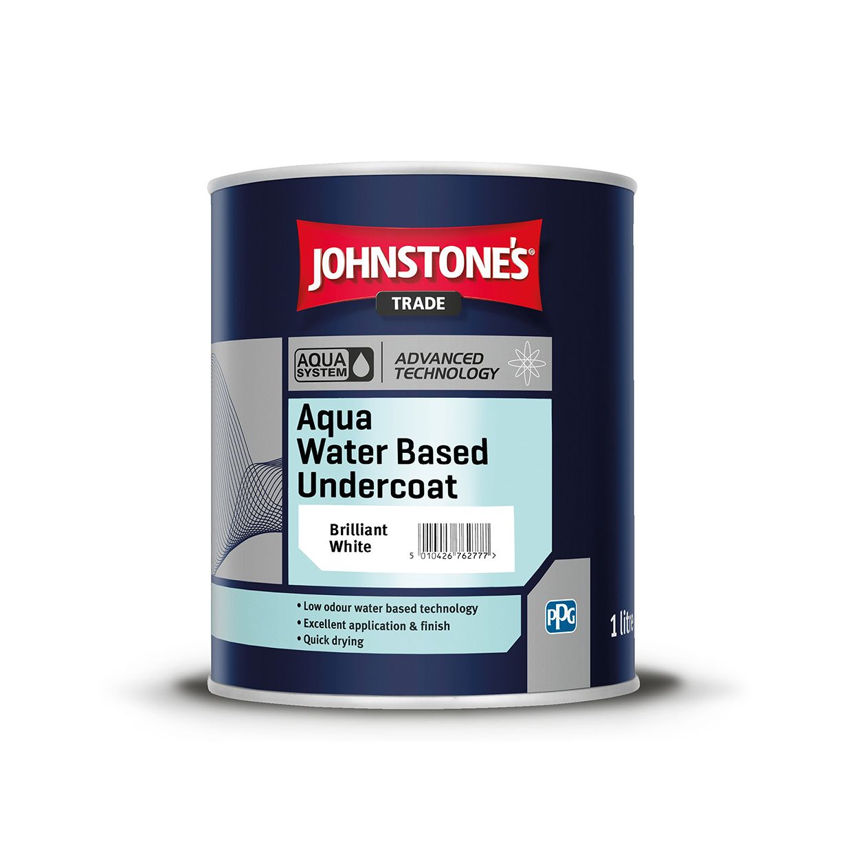 Johnstone's Trade - Wood & Metal Paint - Water Based Undercoat - Brilliant White -1L