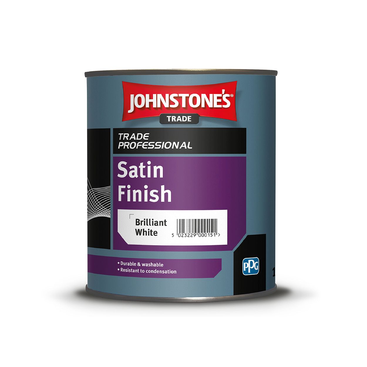 Johnstone's Trade - Wood & Metal Paint - Professional Satin - Brilliant White - 1L