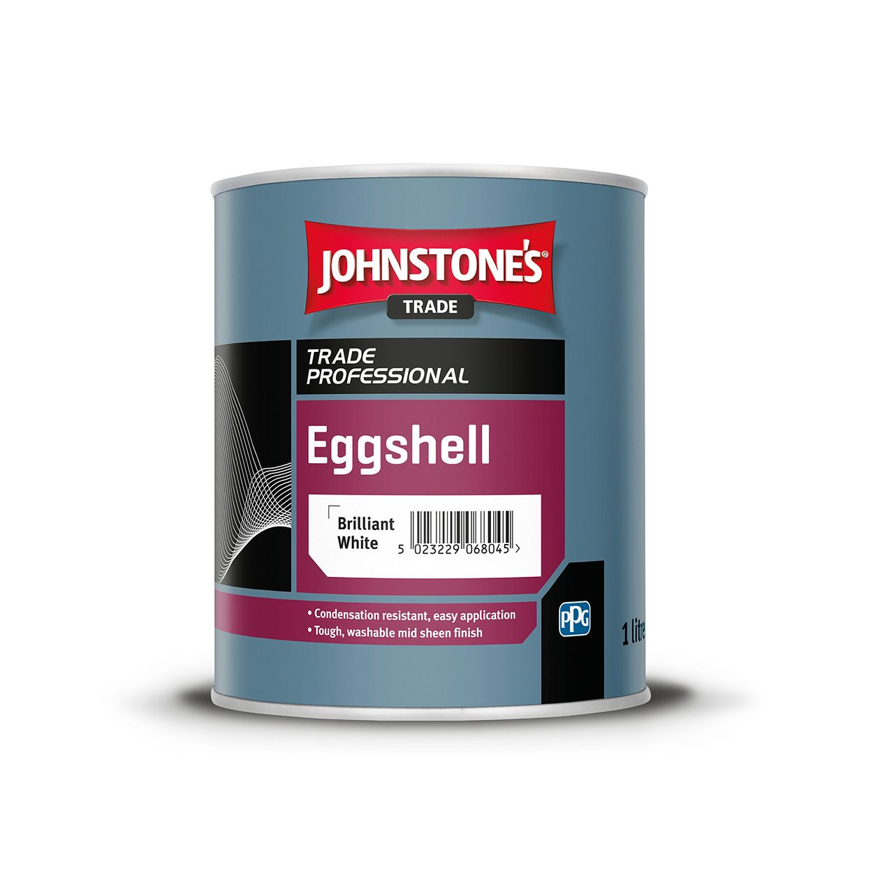 Johnstone's Trade - Wood & Metal Paint - Eggshell - Brilliant White - 1L