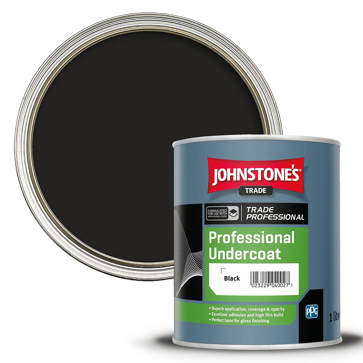 Johnstone's Trade - Wood & Metal Paint - Professional Undercoat - Brilliant White- 1L