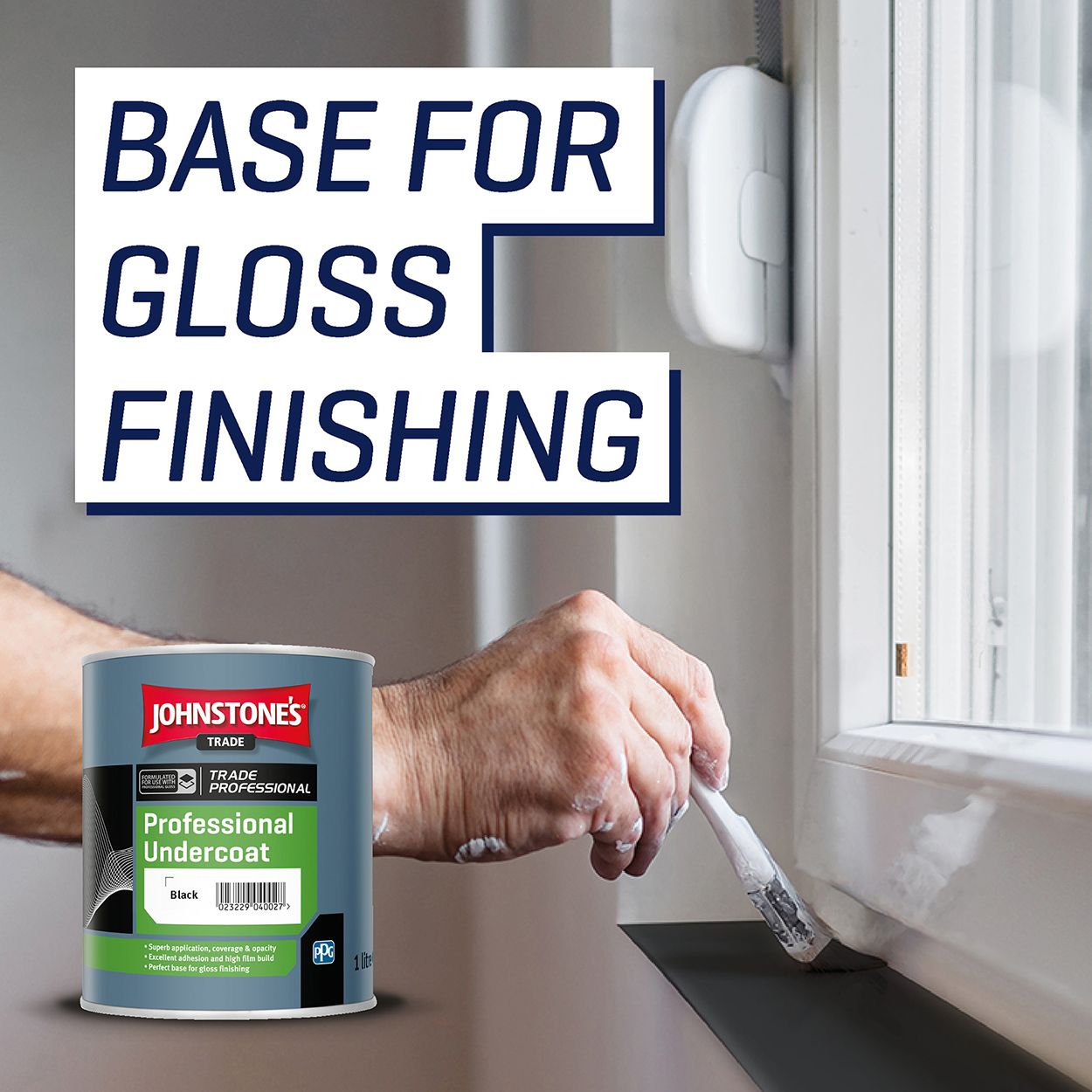 Johnstone's Trade - Wood & Metal Paint - Professional Undercoat - Brilliant White- 1L