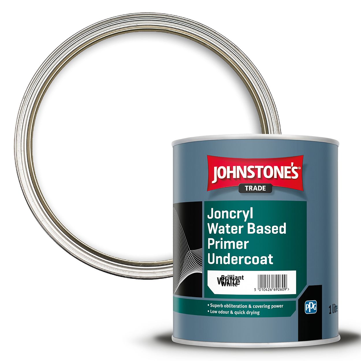 Johnstone's Trade - Joncryl Water Based Primer Undercoat - Brilliant White - 1L