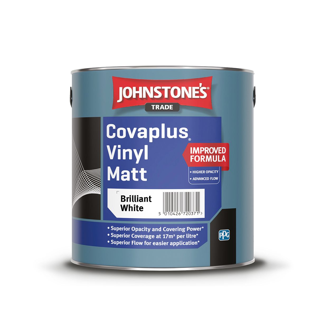 Johnstone's Trade - Covaplus Vinyl Matt Paint - Brilliant White - 2.5L