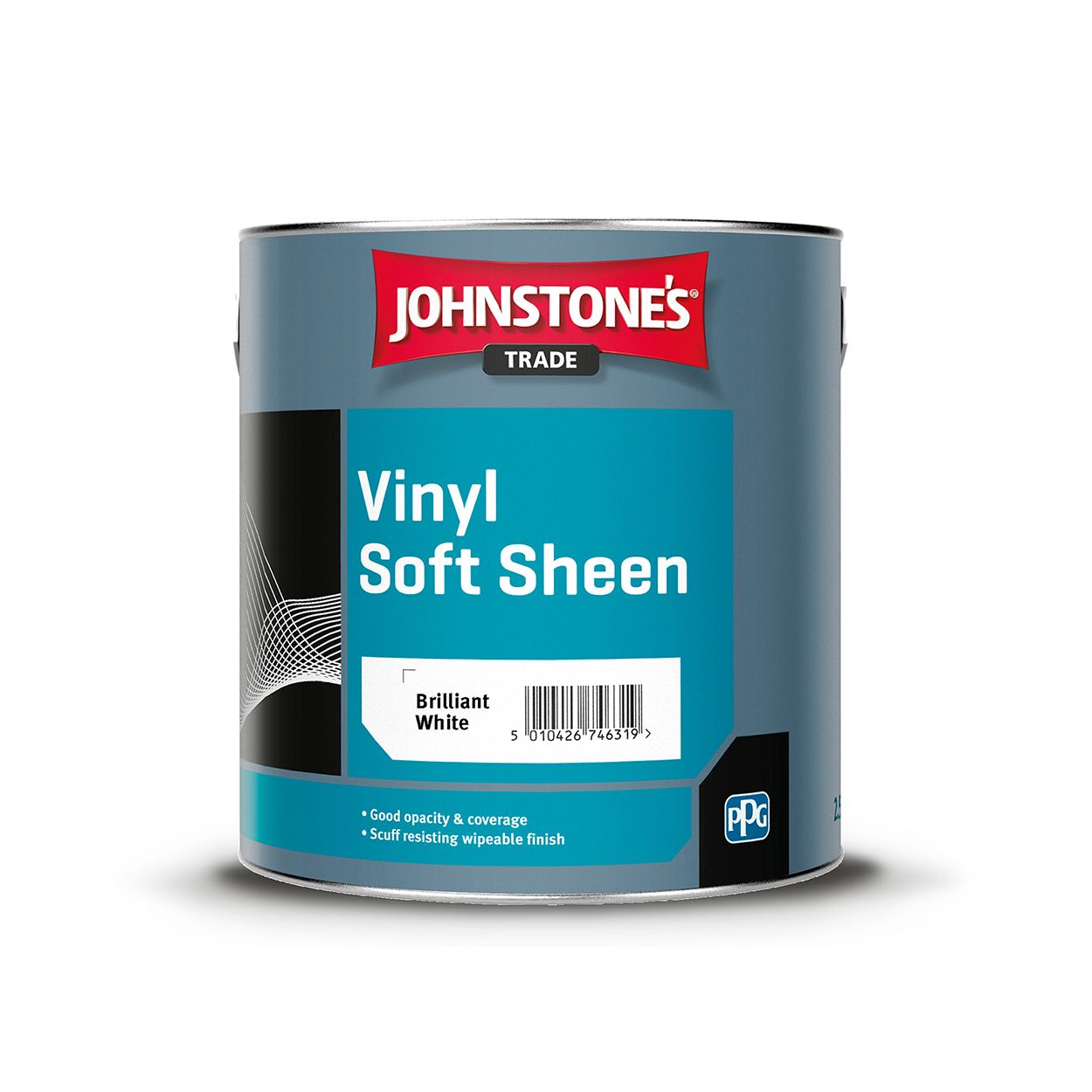 Johnstone's Trade - Vinyl Soft Sheen Paint - Brilliant White - 2.5L