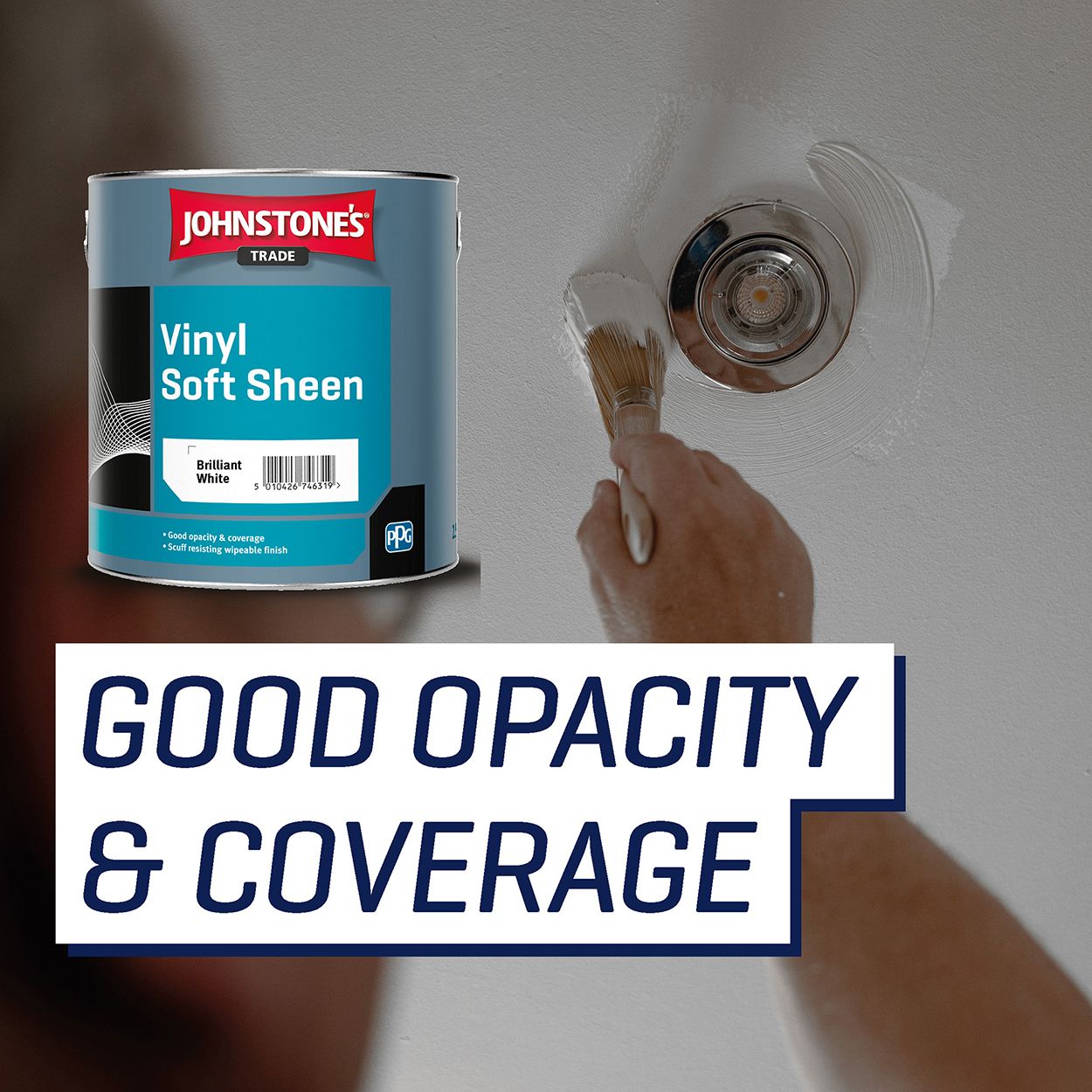 Johnstone's Trade - Vinyl Soft Sheen Paint - Brilliant White - 2.5L