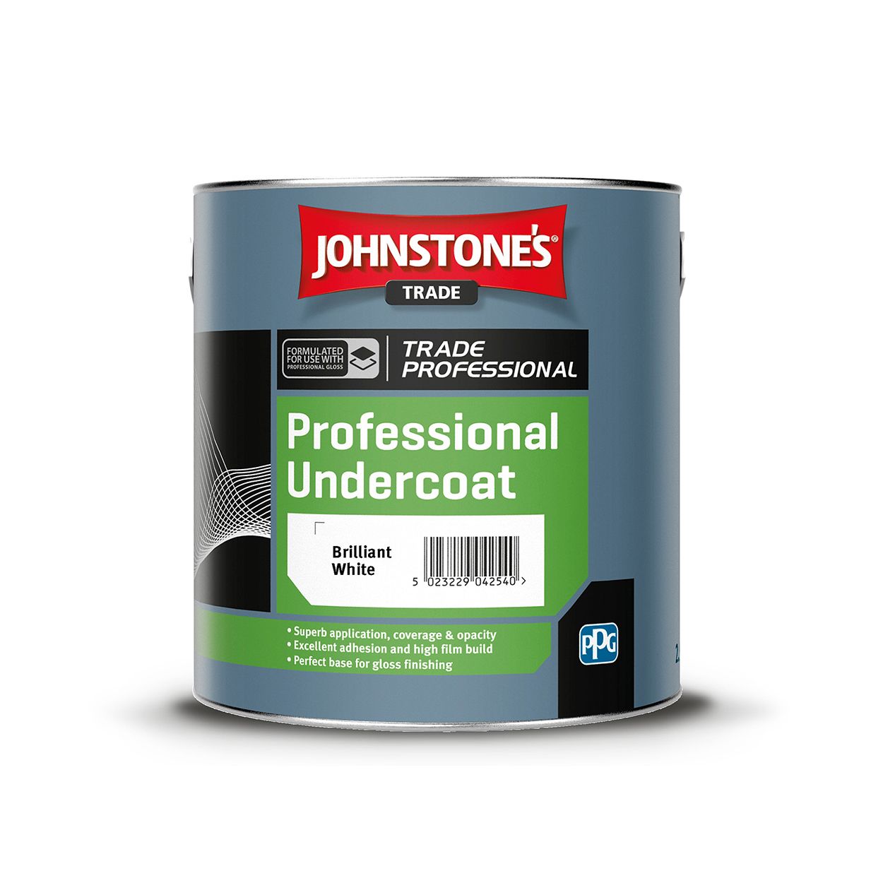 Johnstone's Trade - Wood & Metal Paint - Professional Undercoat - Brilliant White - 2.5L