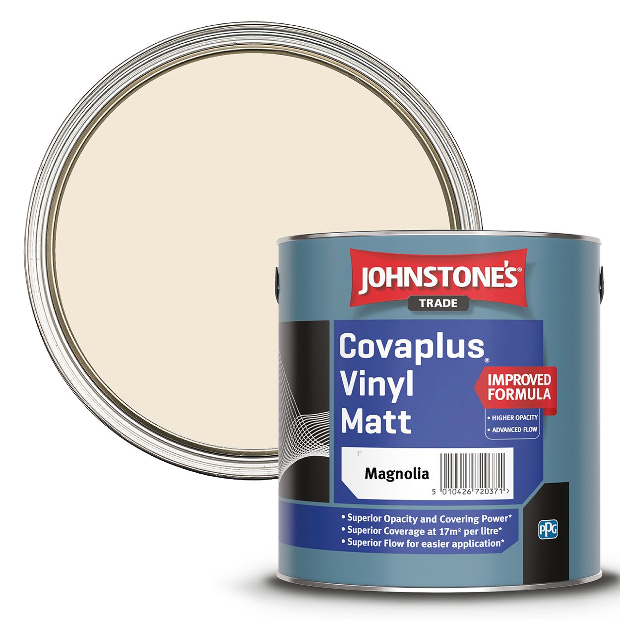 Johnstone's Trade - Covaplus Vinyl Matt Paint - Magnolia - 2.5L