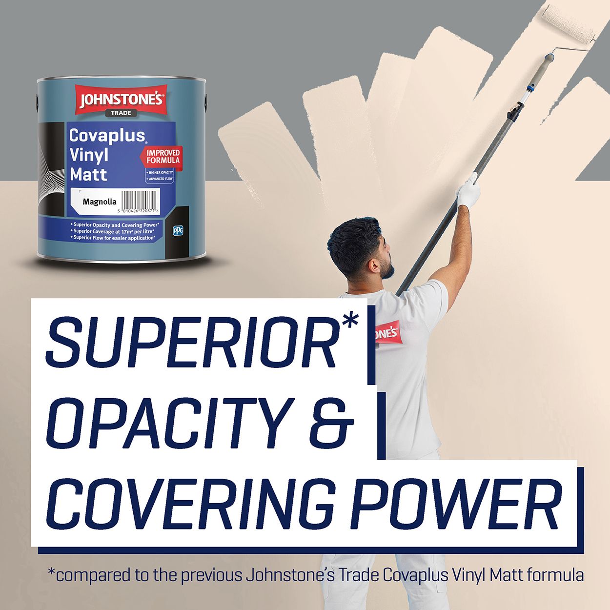 Johnstone's Trade - Covaplus Vinyl Matt Paint - Magnolia - 2.5L