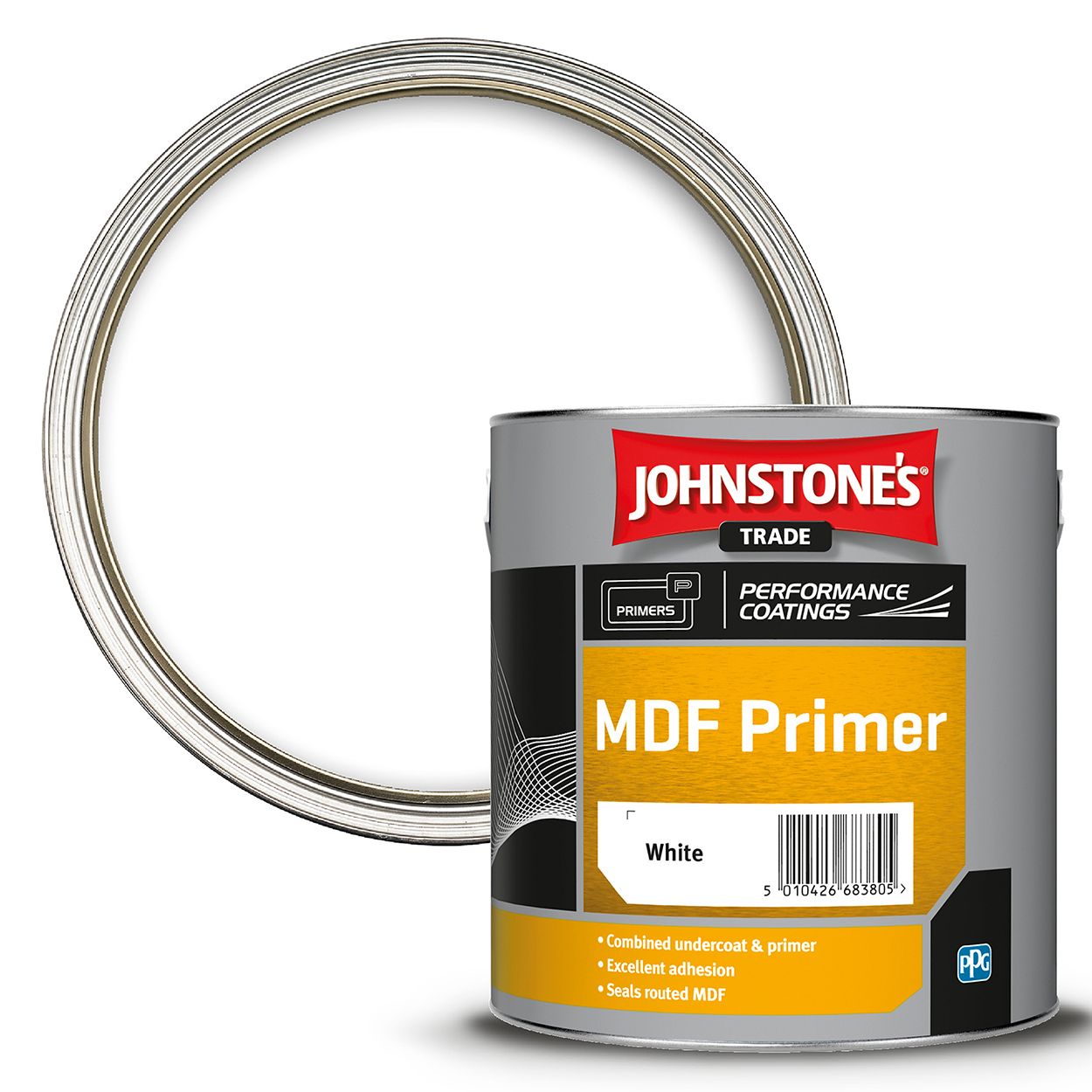 Johnstone's Trade - Wood & Metal Paint - MDF Primer - White - 2.5L