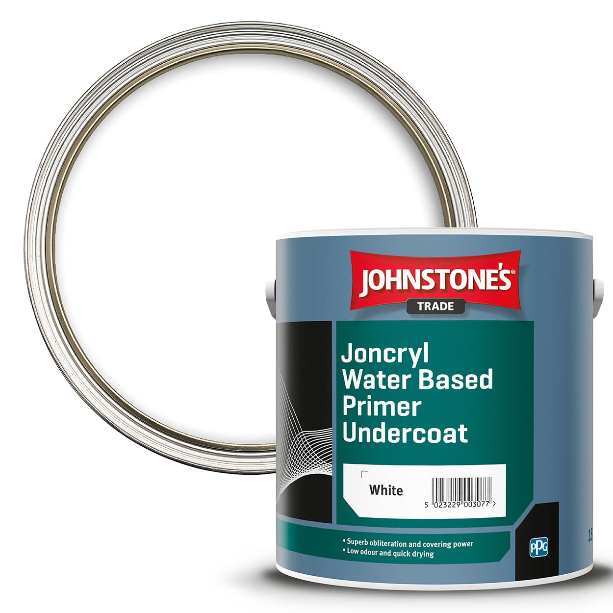 Johnstone's Trade - Joncryl Water Based Primer Undercoat - Brilliant White - 2.5L