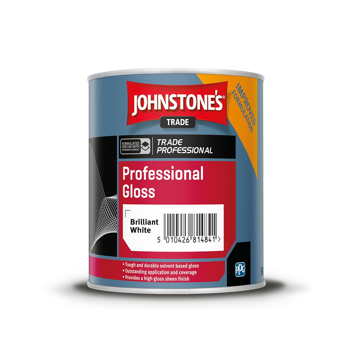 Johnstone's Trade - Wood & Metal Paint - Professional Gloss - Brilliant White - 500ml