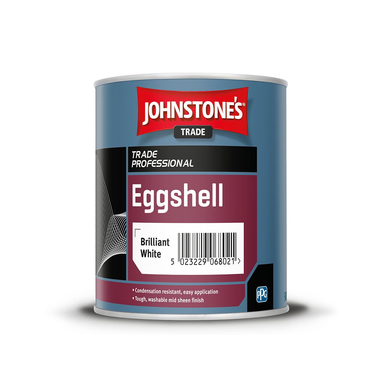 Johnstone's Trade - Wood & Metal Paint - Eggshell - Brilliant White - 500ml