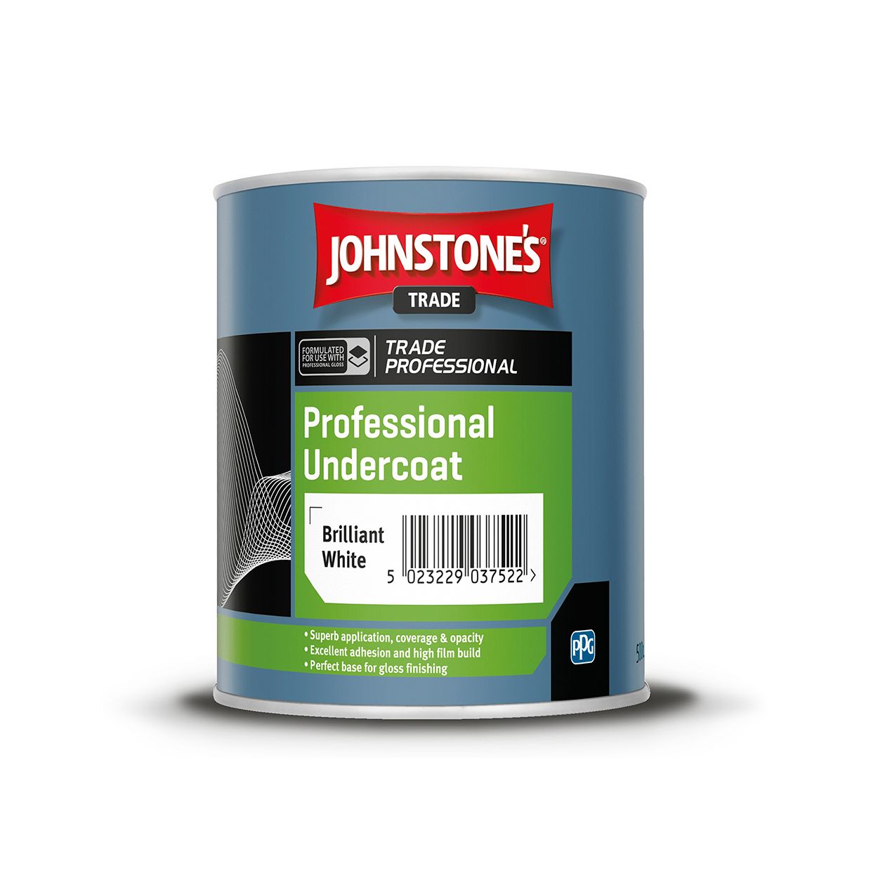 Johnstone's Trade - Wood & Metal Paint - Professional Undercoat - Brilliant White - 500ml
