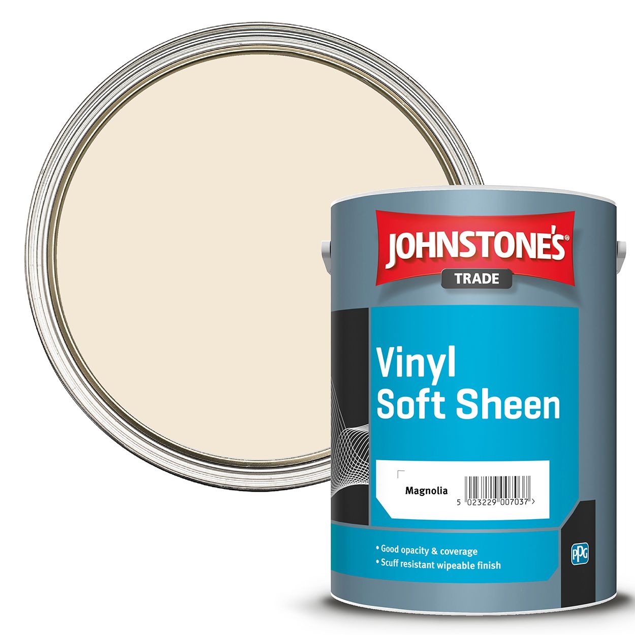 Johnstone's Trade - Vinyl Soft Sheen Paint - Magnolia - 5L