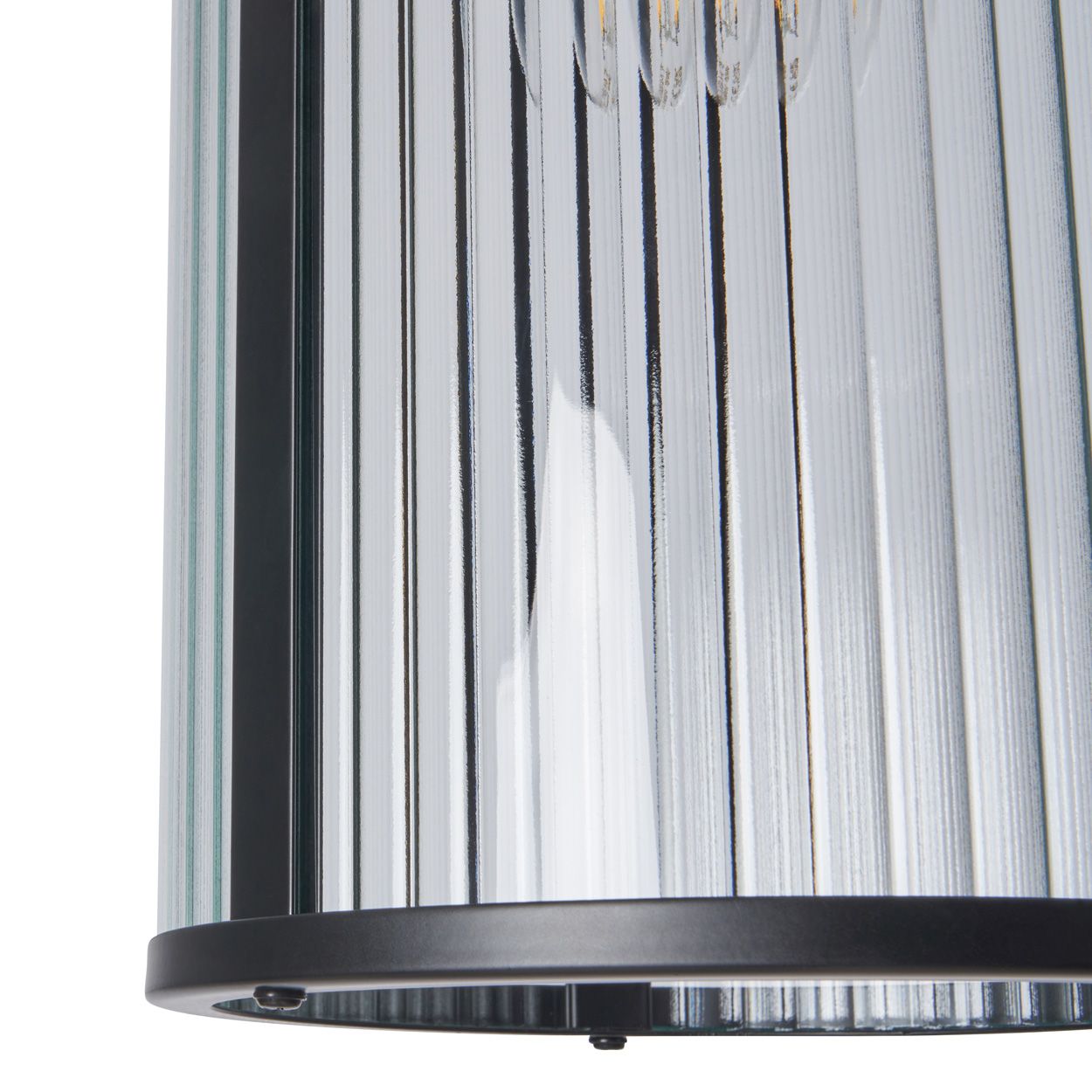 Fitton Ribbed Glass Easy Fit Black