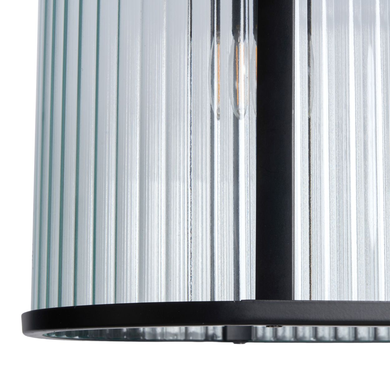 Fitton 4 Light Ribbed Glass Diner Pendant
