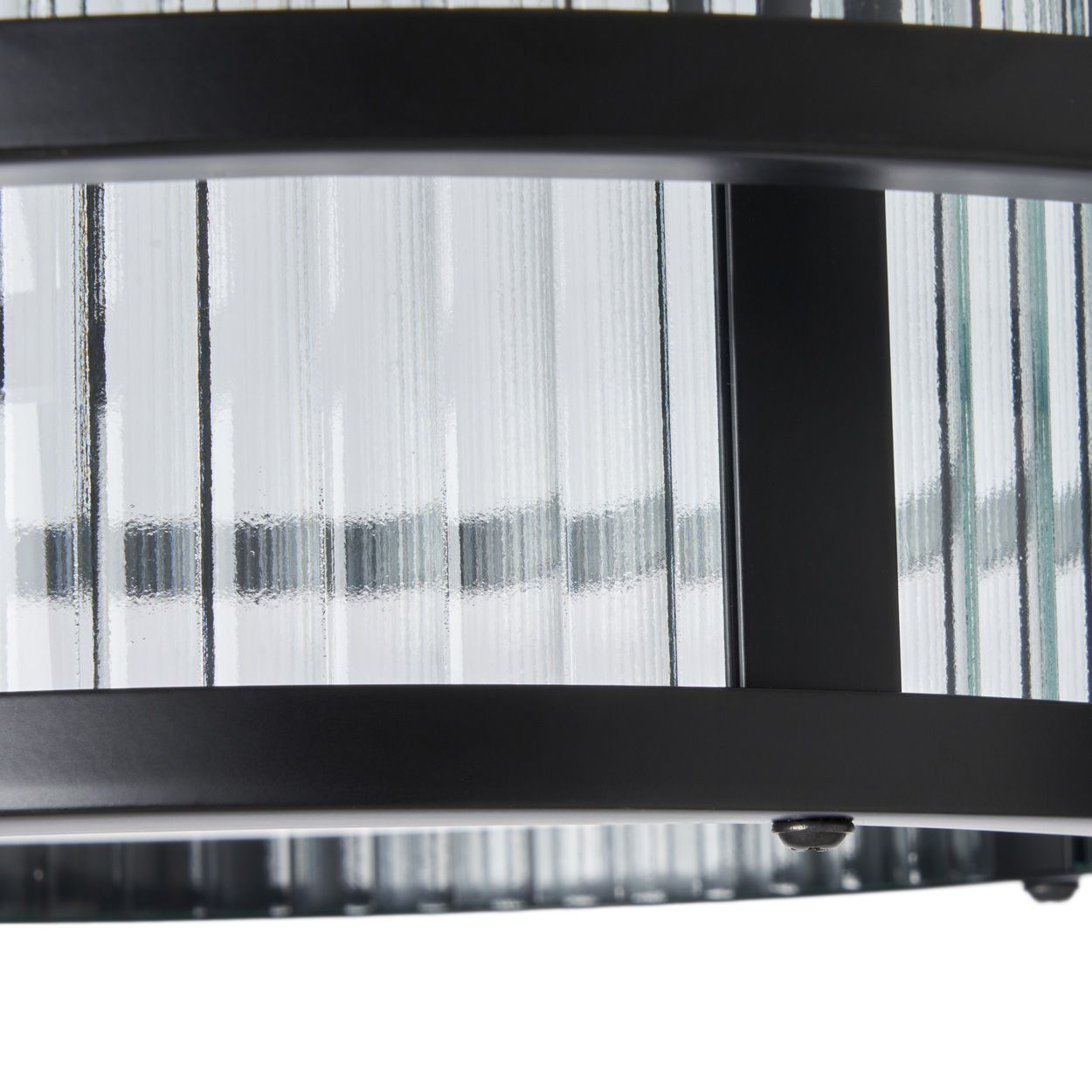 Fitton 3 Light Ribbed Glass Flush