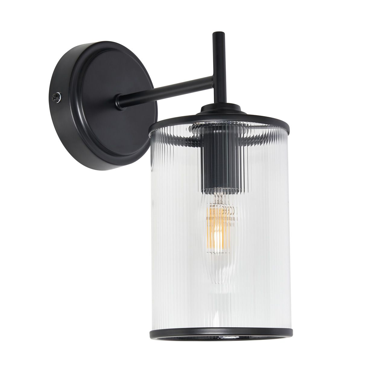 Abbey Ribbed Glass Wall Light